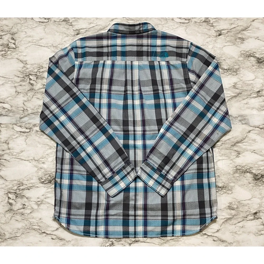 The North Face Men's Shirt Size L Multicolor‎ Plaid Outdoor Hiking Long Sleeve